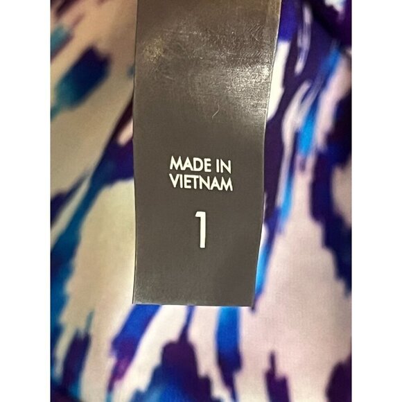 Torrid Tie Dye Swim 1X Blue One Piece Chevron Peplum Tropical Aztec Boho Western - Picture 4 of 16